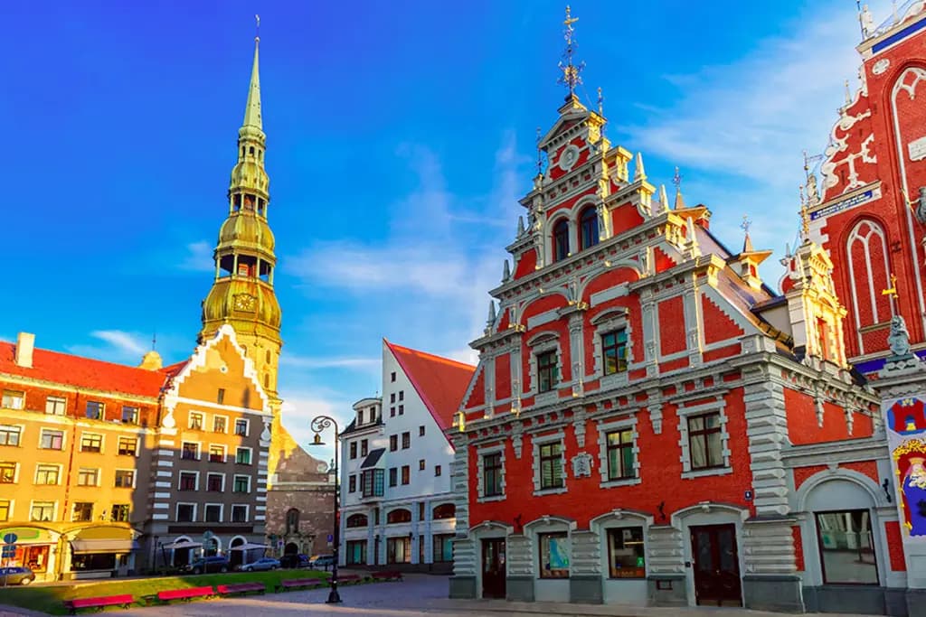 Panoramic view of Riga's Old Town